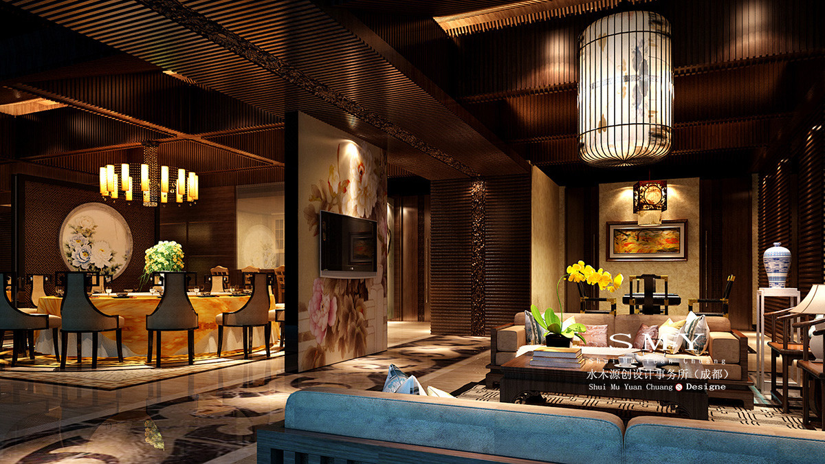 酒店餐廳豪華包間設(shè)計案例圖