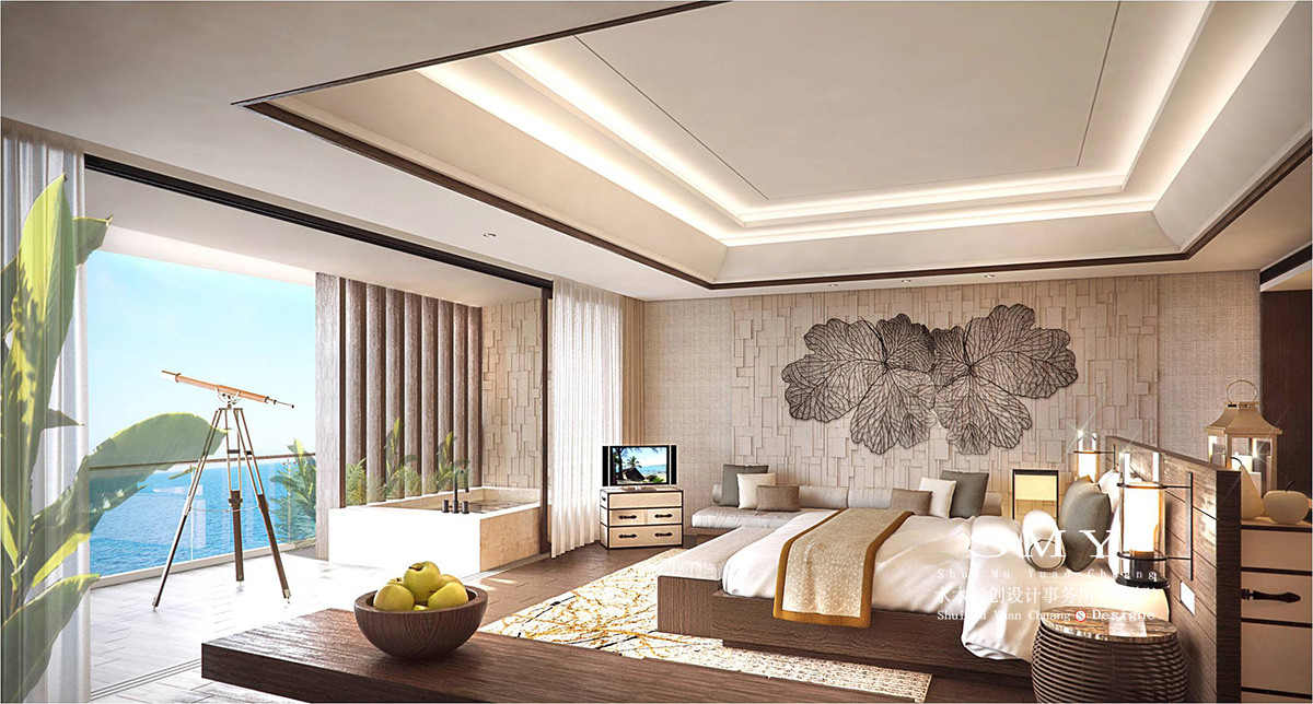 酒店客房設(shè)計裝飾效果圖設(shè)計，案例圖設(shè)計裝飾布置圖