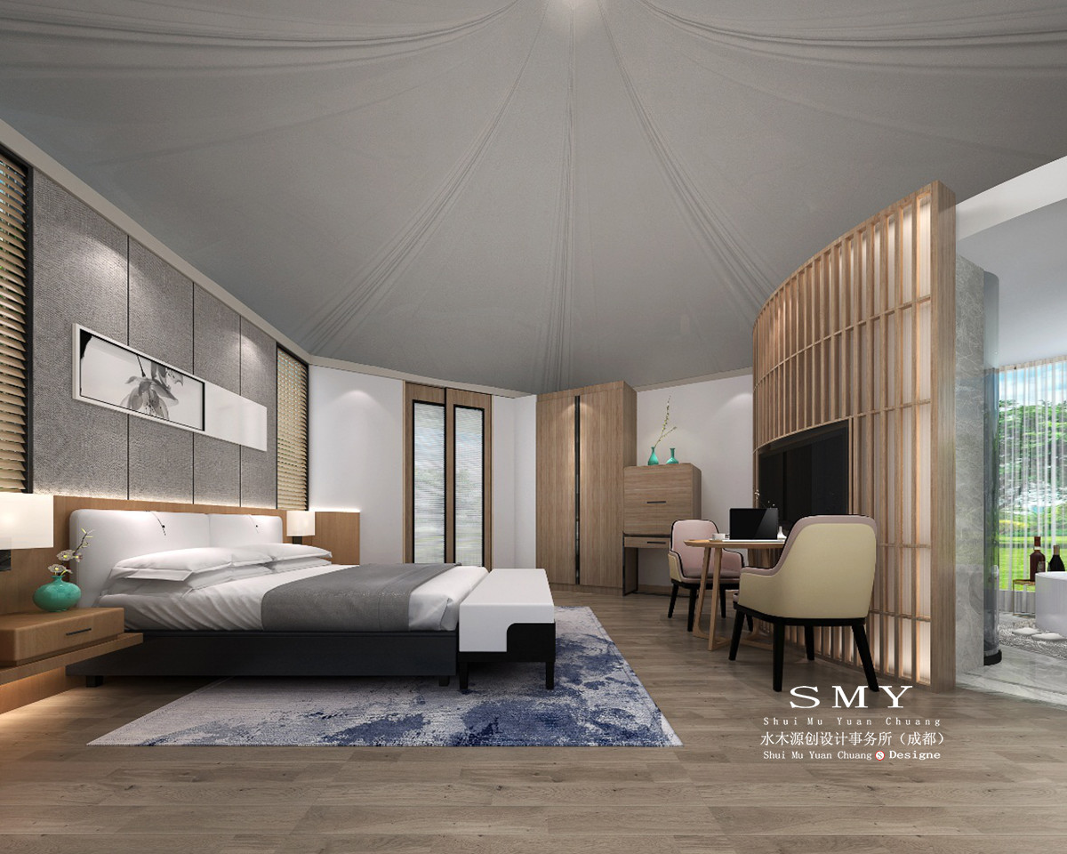 帳篷酒店室內(nèi)客房設(shè)計，空間布置