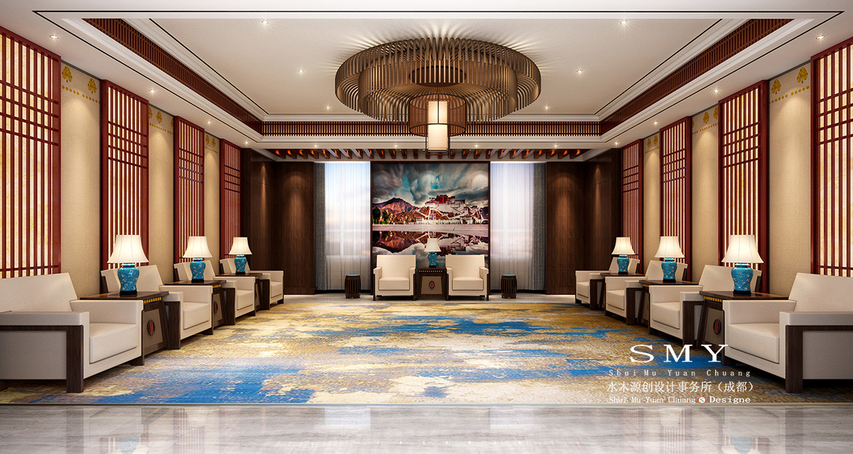 現代藏式會議廳，會客室設計