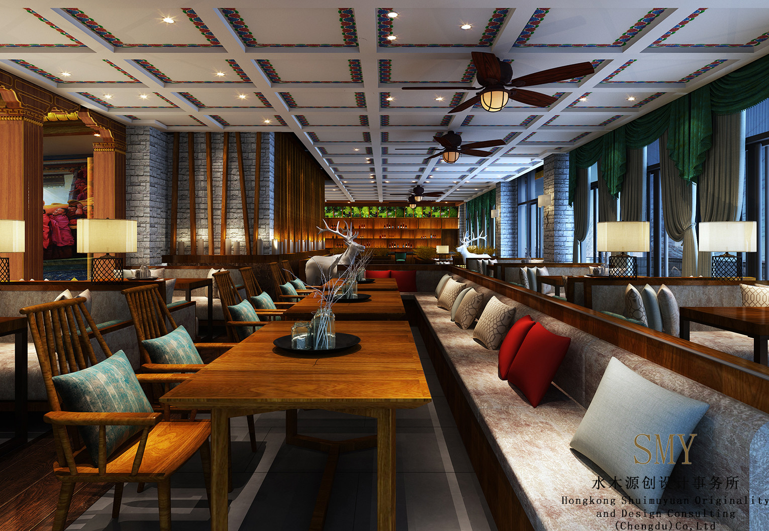 理塘酒店設(shè)計、咖啡廳設(shè)計