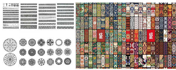 為酒店設(shè)計(jì)提取的紋樣，藏式酒店元素