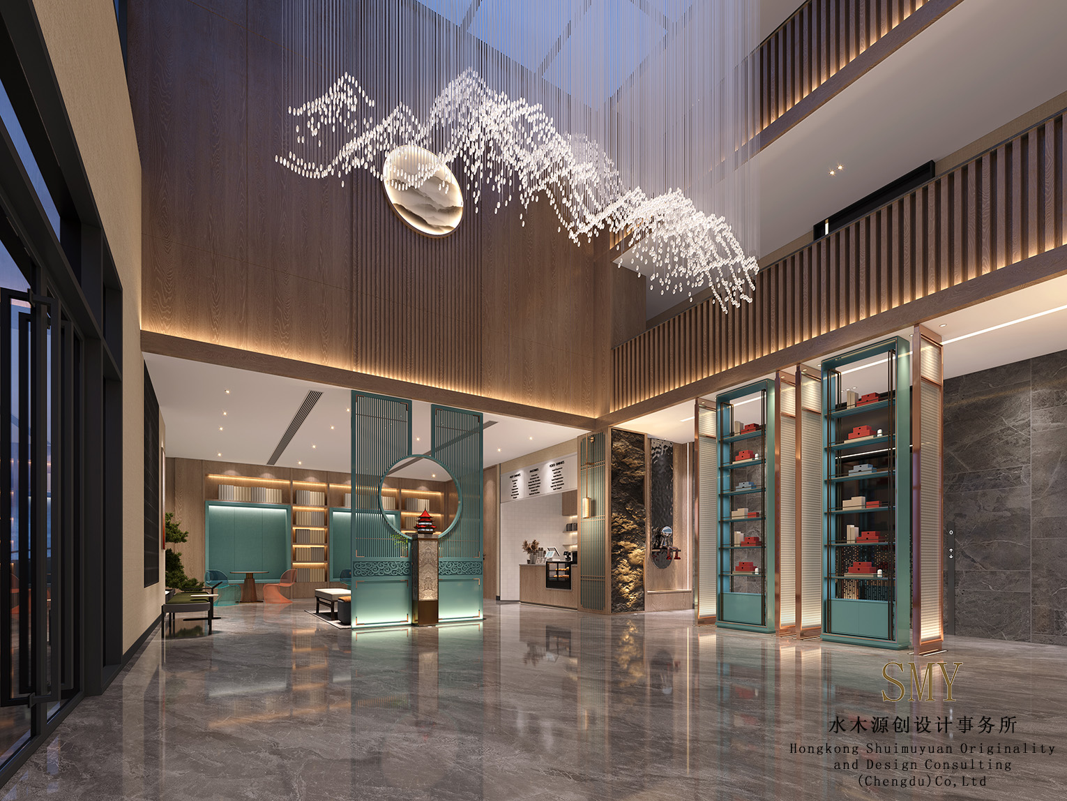 云南酒店大廳裝修設(shè)計(jì)室內(nèi)效果